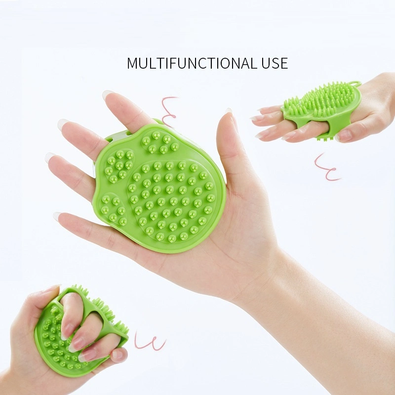 Bathroom Dog Bath Brush Massager Gloves Soft Safety Silicone Comb Pet Accessories Grooming Tool