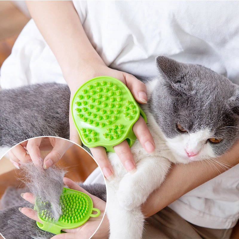 Bathroom Dog Bath Brush Massager Gloves Soft Safety Silicone Comb Pet Accessories Grooming Tool